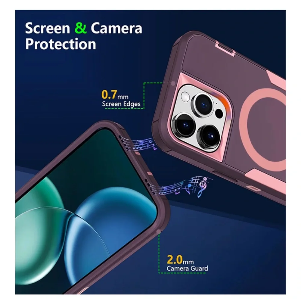 I Phone 16 Promax Cases Magnetic Double Protection Though Durable
